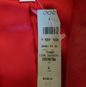 Cache leather jacket and skirt